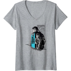 image:imageWomens The Last of Us Part II Abby Ellie Im The One That You Want VNeck TShirtHeather Grey